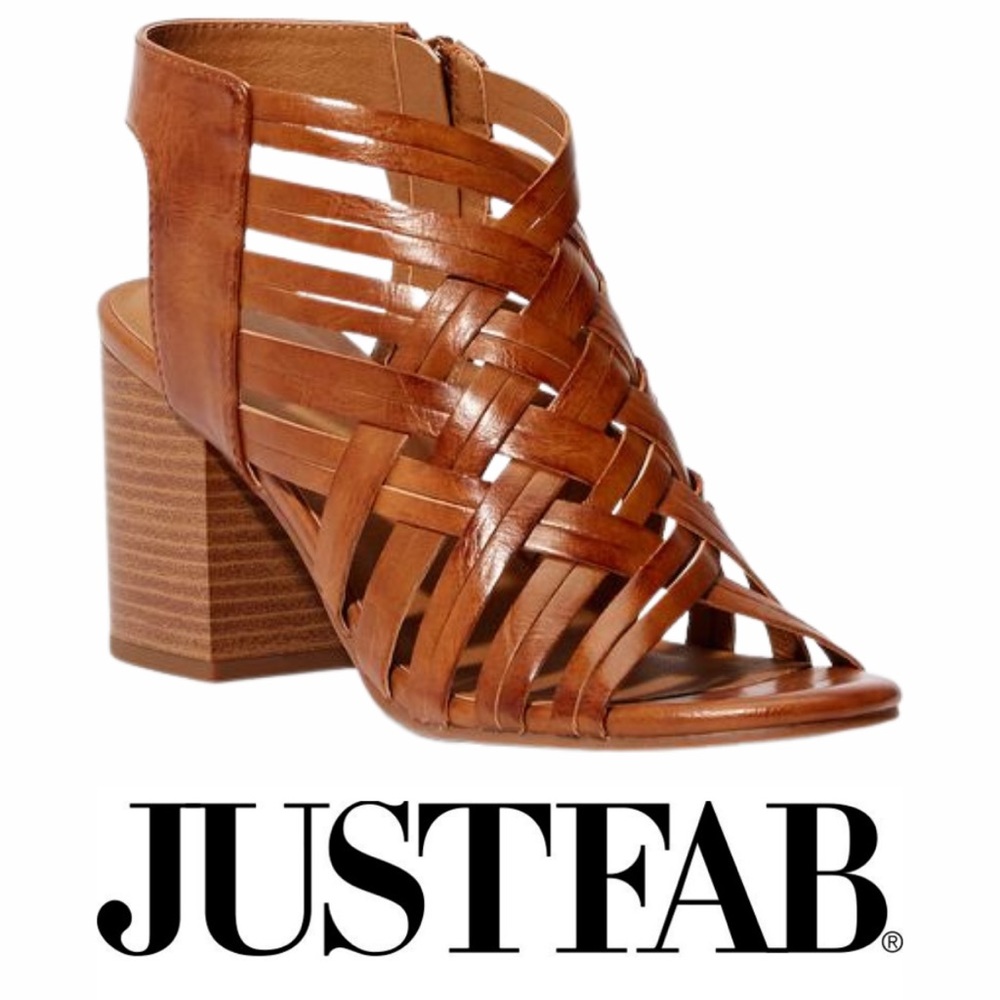 JustFab Tiyah Caged Heeled Sandal